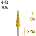 Kupa Tyson Çam Panç Kademeli Matkap Ucu - 4-12 Mm.