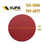Kupa Yuvarlak Cırt Zımpara 115 Mm - P120 Kum - 100 Adet Kırmızı