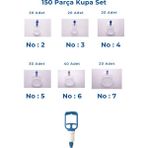Kupasan 150 Adet Hacamat Kupa Seti 2-3-4-5-6-7 No