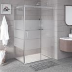 Kupon Duş ve Banyo Sistemleri Vesta D201 Dikdörtgen Duşakabin Parlak Profil Kumlu Cam H: 190 cm - 90x150