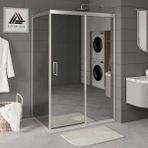 Kupon Duş ve Banyo Sistemleri Vesta D201 Dikdörtgen Duşakabin Parlak Profil Reflekte Aynalı Cam H: 190 cm - 90x140
