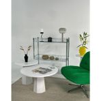 Kupp Design Lilyum Mantar Orta Sehpa İkili Set Beyaz (69+50 Cm) - lake