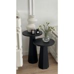 Kupp Design Lilyum Mantar Sehpa İkili Set Siyah (57+ 47 Cm)