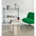 Kuppdesign Lilyum Mantar Sehpa 3'lü Set Krem
