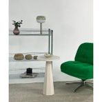 Kuppdesign Lilyum Mantar Sehpa Modern Tasarım Ahşap Krem Renk 57 cm Ergonomik Kullanım - Bej - Krem