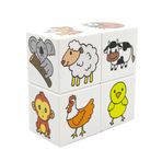 KÜPSS Ece'nin Mini Hayvanat Bahçesi, 24 Sevimli Hayvan Figürü - 1 yaş oyuncak - bebek oyuncakları - 4 Manyetik Küp/Blok