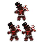 Kurabiye Adam Gingerbread ve Noel Şapkası Yılbaşı Süsü | Noel Ağacı Süsü (Kahverengi)