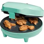 Kurabiye ve Waffle Makinesi,yapışmaz Kaplama, 700W, Eğlenceli Dinozor Deseni - Yeşil