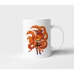 Kurama Uzumaki Naruto Anime Tasarım Kupa - Hediyelik Kupa - Baskılı Kupa - 001 - Beyaz - 300 ml