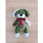 Kurdelali Yesil Sirin Kopek Amigurumi Organik Oyuncak