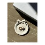 Kurdele Görünümlü Dekoratif Takı Tabağı 6X6 Cm
