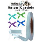 Kurdele Saten 1 Cm 10 Metre 1 Adet Saten Kurdela Parlak Hediye Ve Süsleme Şeridi Süs Paketleme Çiçek Saç El Sanatı
