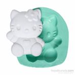Kurdelya Oturan Hello Kitty Silikon Kalıbı