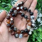 Küre Kızıl Kahve Mix Akik Taşı 10 Mm