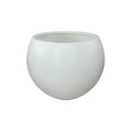Küre Yuvarlak Top Vazo Dekoratif Saksı BEYAZ 38*30cm