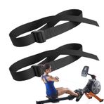 Kürek Makinesi Ayak Kayışları, Egzersiz Bisikletleri Pedal Kayışları | Fitness için 2X Eliptik Ayak Kayışları,Kürek Makinesi Pedal Askıları Altında Egzersiz Parçaları