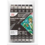 Kuretake Zig Kurecolor Twin WS Marker Gray Color 12li Set 1
