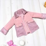 Kürk Detaylı Kız Bebek Mont - Pembe - 9 Ay Pembe