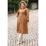 Kürk Yakalı Beli Bağcıklı Mont Taba 19269 - 48