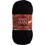 Kürkçü Han Cotton Comfort 100gr Pamuklu Makrome Punch Amigurumi Örgü İpi - Siyah