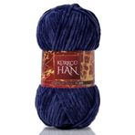 Kürkçü Han Kadife 100GR 95MT El Örgü İpi (Lacivert)