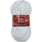 Kürkçü Han Kadife 100GR 95MT Örgü Ipi - Buz Mavisi - Gri