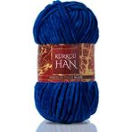 Kürkçü Han Kadife 100GR 95MT Örgü Ipi Khkad - Saks Mavisi