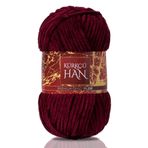Kürkçü Han Kadife İp 50 gr%100 Polyester Microfiber Çok Kalın Kadife Örgü İpi – Amigurumi, Battaniye, Yastık ve Ev Dekorasyon Projeleri İçin (Bordo)