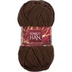 Kürkçü Han Kadife Örgü Ipi 50GR %100 Polyester Yumuşak Pofuduk Koyu Kahve (Espresso)