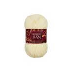 Kürkçü Han Kadife Örgü İpi 50gr %100 Polyester Yumuşak Pofuduk Krem Sarı