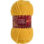 Kürkçü Han Lüks Kadife 100 gr 60M El Örgü İpi Sarı