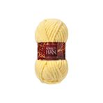 Kürkçü Han Lüks Kadife 100gr 60m El Örgü İpi Pastel Sarı