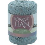 Kürkçü Han Makrome Mix 200 gr 120 m El Örgü Ipi Açık gri-Mavi - Açık Gri 168