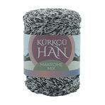 Kürkçü Han Makrome Mix 200gr 120m El Örgü İpi (Siyah-Beyaz)