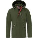 Kürklü Su ve Rüzgar Geçirmez Haki Softshell Kışlık Erkek Mont - 4XL