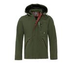 Kürklü Su ve Rüzgar Geçirmez Haki Softshell Kışlık Erkek Mont