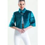 KürkZone KADIN TRUVAKAR KOL KISA CROP KÜRK CEKET BOLERO