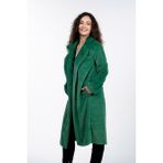 KürkZone Kadın Yumuşacık Peluş Kürk Kaban - 42 - 44 - Yeşil