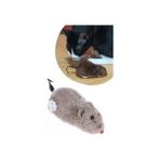 Kurmalı Kedi Eğitim Oyuncağı Tüylü Peluş Fare Yakalama Sevimli Eğlenceli Oyuncak - Siyah