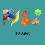 Kurmalı Topaç Çiçek Model (10 Adet)