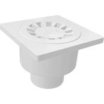 Kurna 10X10 50LİK Alttan Yer Sifonu Plastik - 10 x 10 cm - Krom