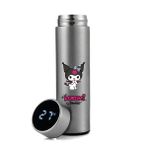 Kuromi Baskılı Dijital Göstergeli Gümüş Çelik Termos - 450MLT - 10-12 Saat Sıcak ve Soğuk - 001 - 450 ml - Beyaz