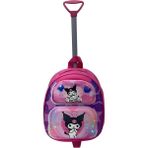 Kuromi Çekçekli Anaokul Kreş Sırt Çanta Valiz Çocuk Çantası (Ölçülere Bakınız) - Mor - 35x25