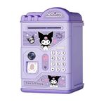 Kuromi Elektronik ATM Kumbara, Şifreli ve Parmak İzi Korumalı, Müzikli, Mor