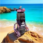 Kuromi Figürlü Pipetli Suluk - Günlük Spor Su Şişesi - Renkli Boyun Askılı Okul Çocuk Suluğu 800 ml