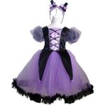 Kuromi Kostüm ,cadı Kostümü , Kız Çocuk Halloween, Balo Elbisesi - Lila - 10 - 11 Yaş