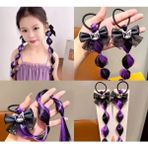 Kuromi Kuromili Kedi 2ADET Cosplay Bubble Bonbon Balon Kurdele Detay Yapay Saç Postij Lastikli Toka