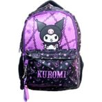 Kuromi Li 3 Bölmeli Ilk Okul Çantası Siyaha Mor - Çok Renkli - 39x28x18