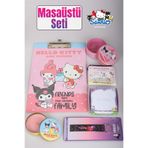 Kuromi Lisanslı Sekreterlik, Kokulu Mum, Metal Organizer, Küp Bloknot, Para Çantası, Çanta Süsü Anahtarlık Seti
