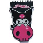 Kuromi Not Defteri 80 Yaprak Spiralli Renkli Sayfalı - SİYAH